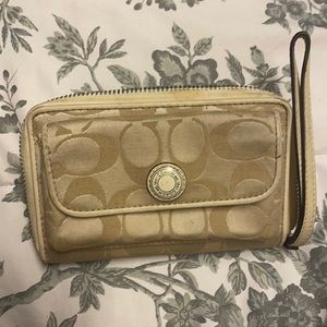 COACH Sateen wallet wristlet